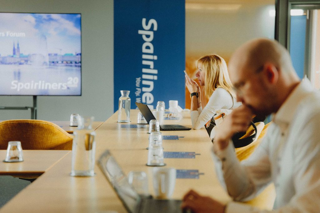 Behind-the-scenes glimpse of the event setup at Spairliners Operators Forum