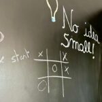 Detail of chalk walls in the dining hall of the Spairliners' headquarters.