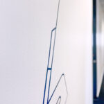 Detail of the wall decals in the hallways of Spairliners.